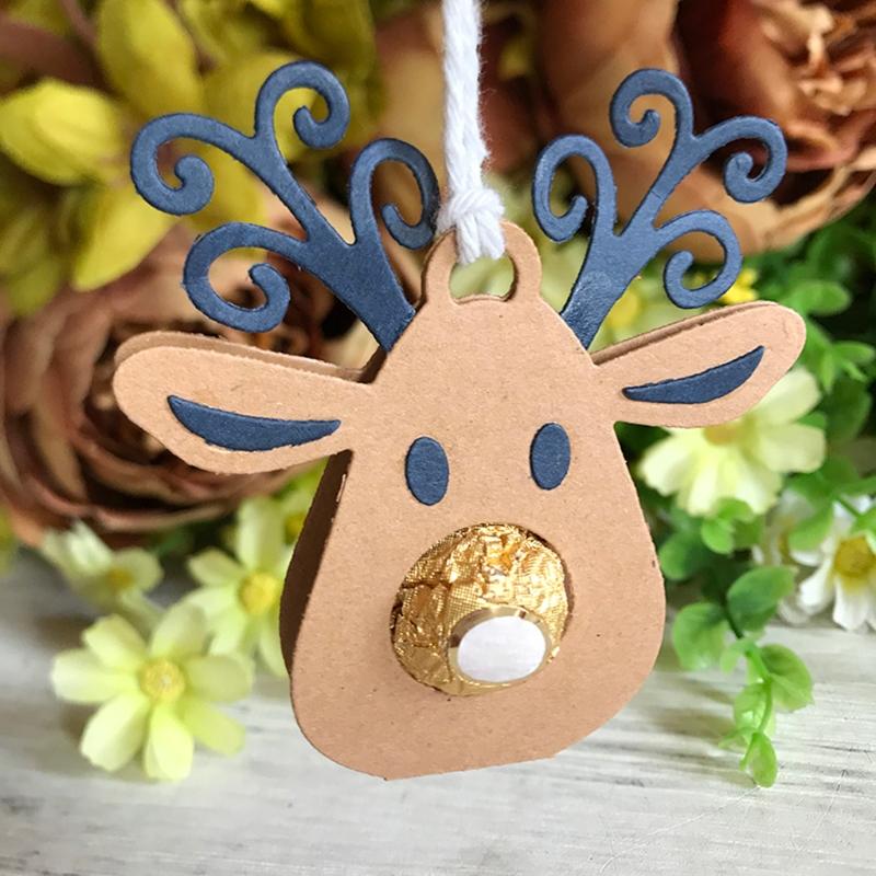 Christmas Elk Chocolate Metal Cutting Dies Stencil DIY Scrapbooking Album Paper
