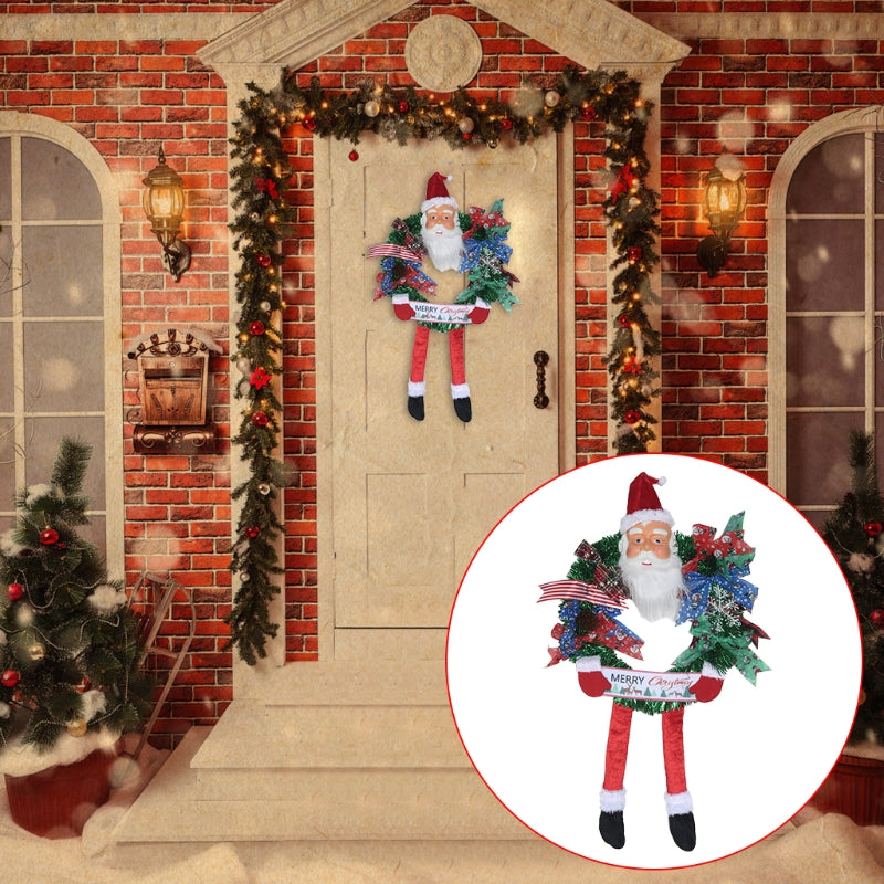 Christmas Santa Wreath For Xmas Tree Garden Front Door Decoration