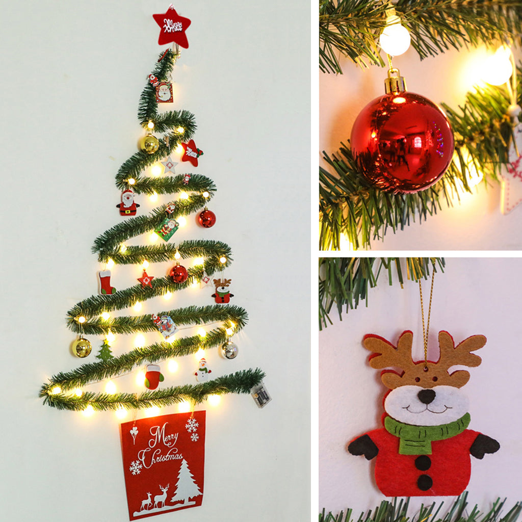 DIY Wall Hanging Christmas Tree With Lights