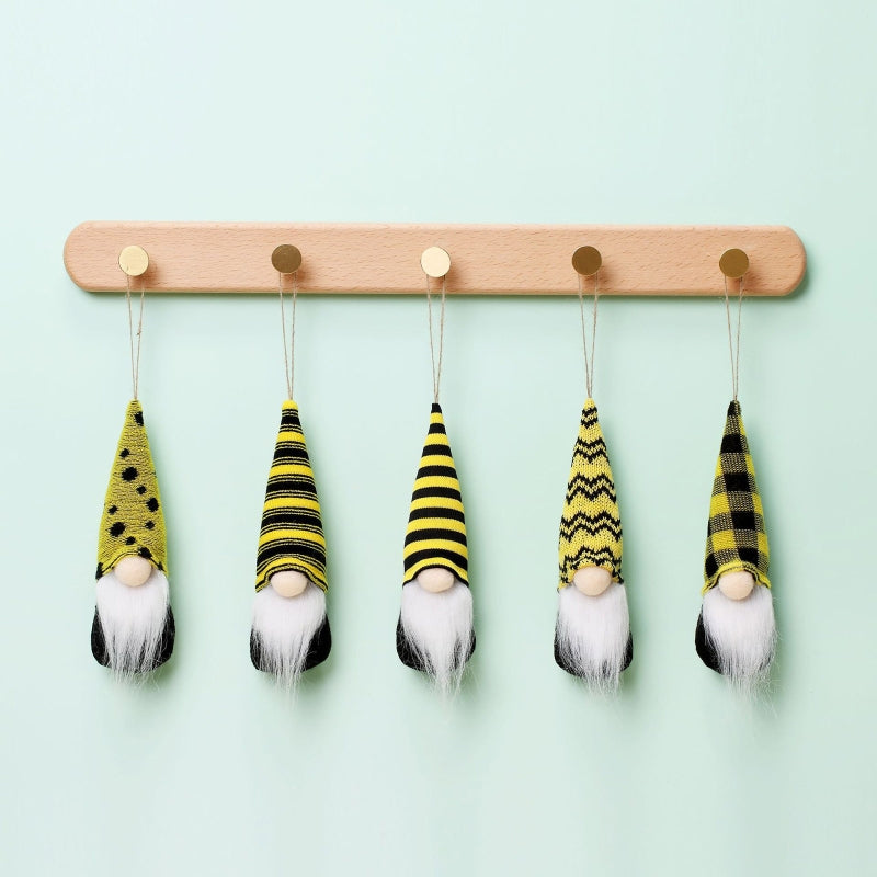 5/10pcs Bumble Bee Hanging Gnome Ornaments