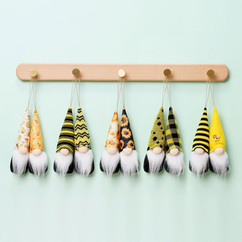 5/10pcs Bumble Bee Hanging Gnome Ornaments