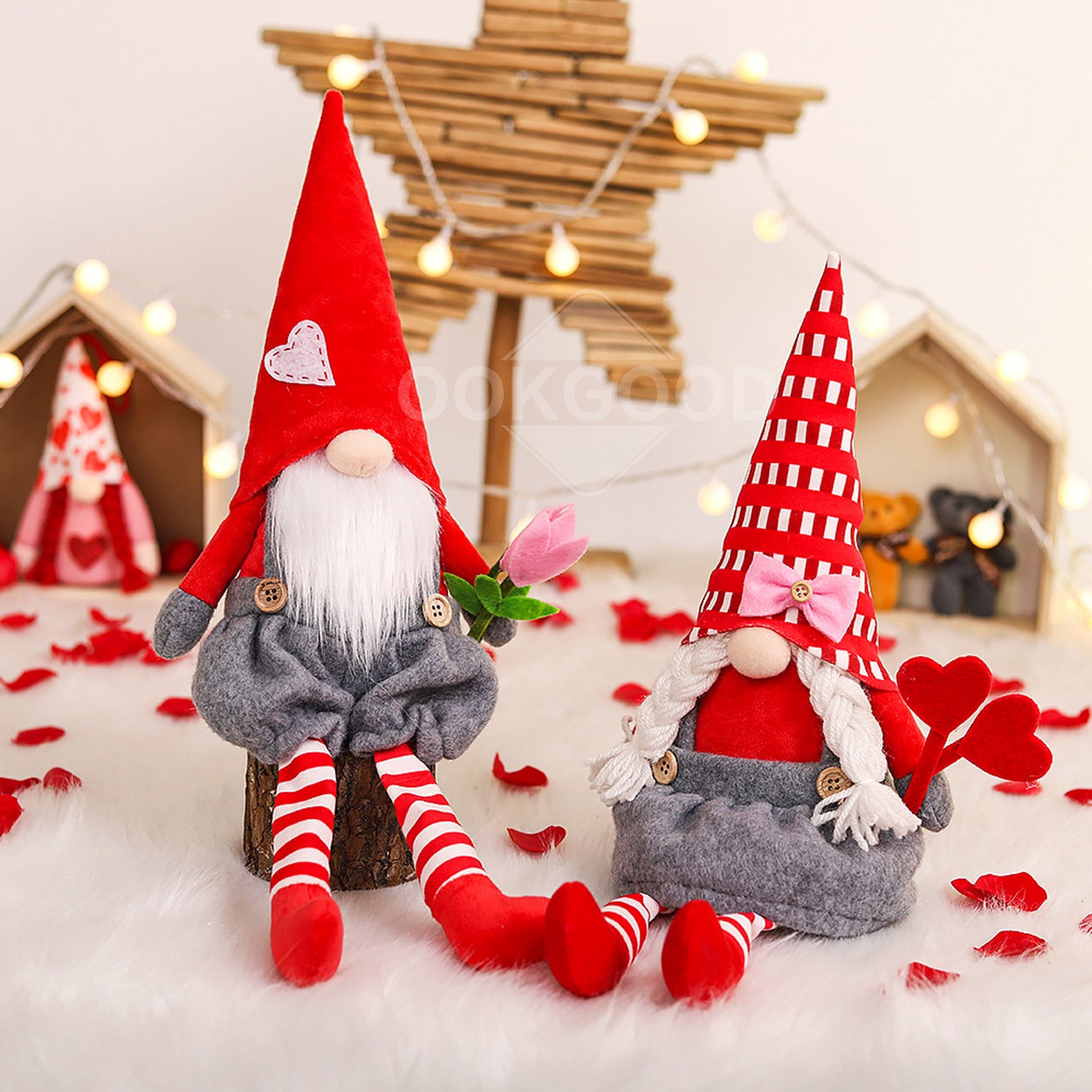 Beautiful Love - Long-legged Gnome Couple For Valentine's Day Gift