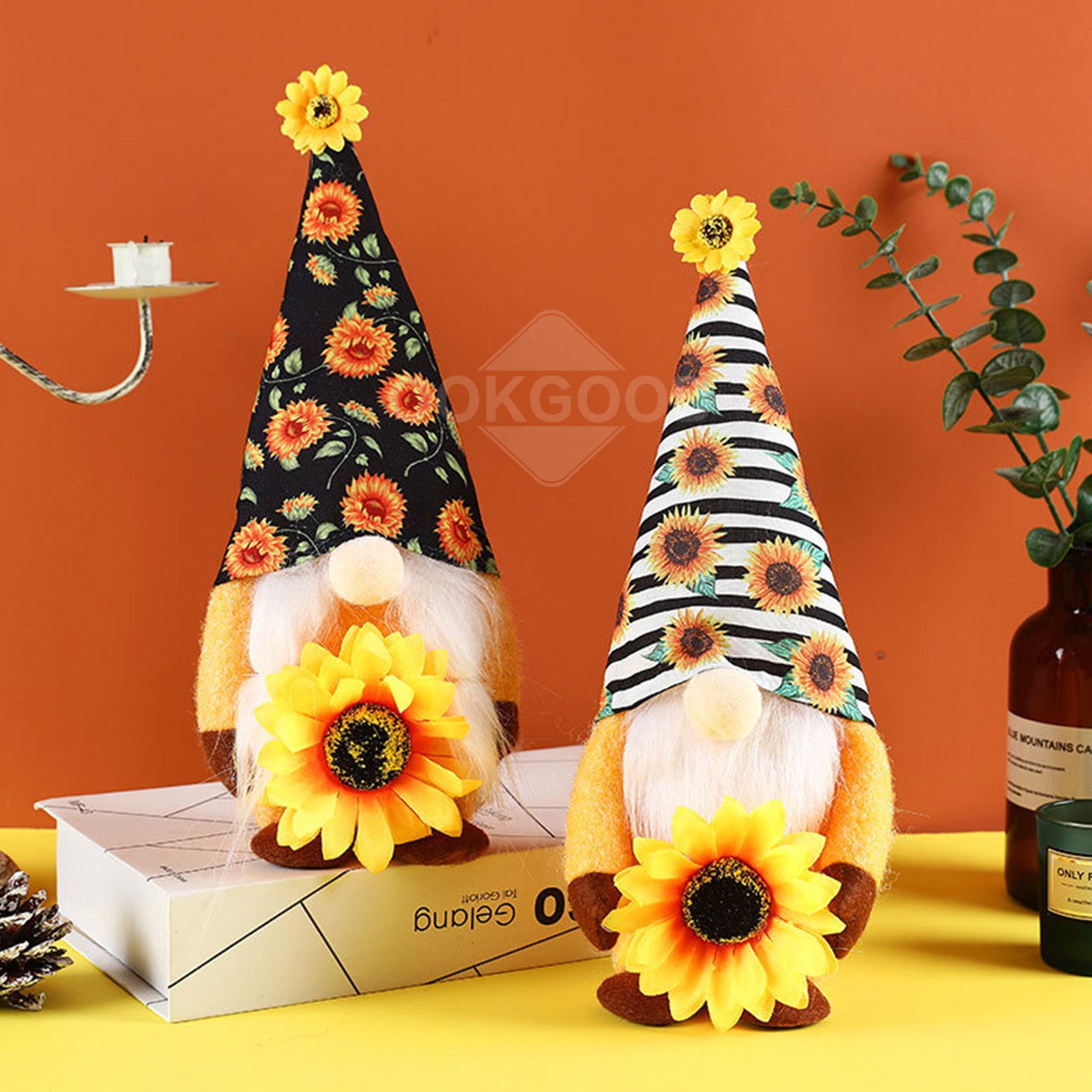 Sunflower Plush Gnome Couple