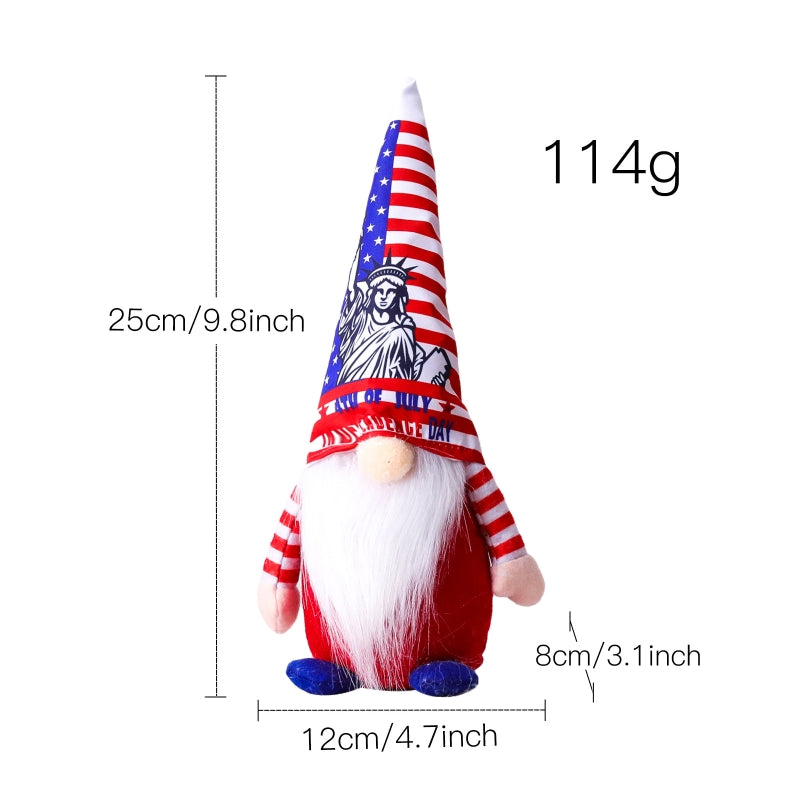 Independence Day Gnome With Statue Of Liberty Hat
