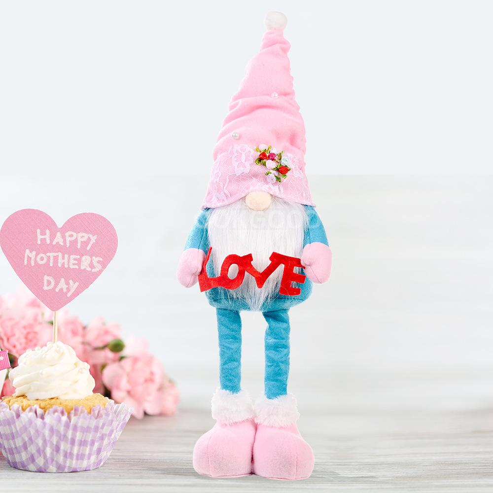 Lovely Plush Gnome With Love Heart For Mother's Day Gift