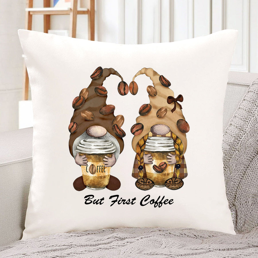 Personalized Custom Lovely Coffee Gnome Pillowcase