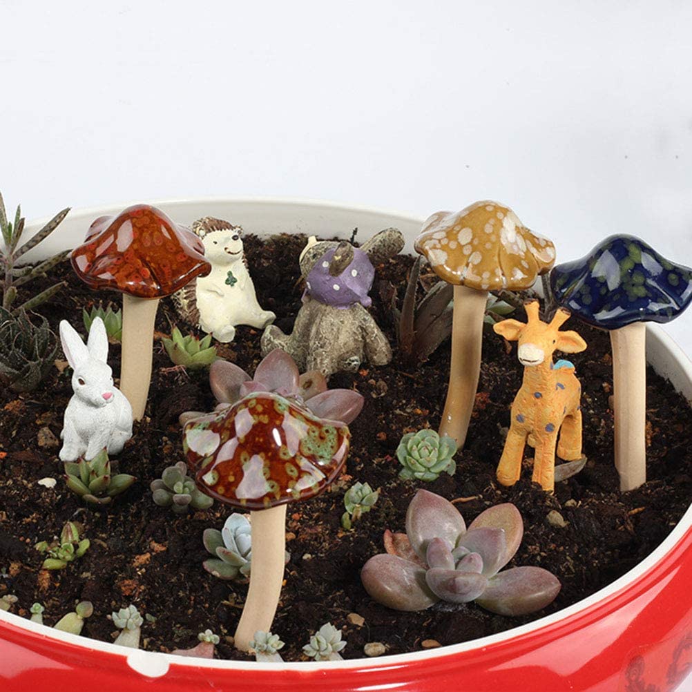 4PCS Garden Mushrooms - Ceramic Mushroom For Yard