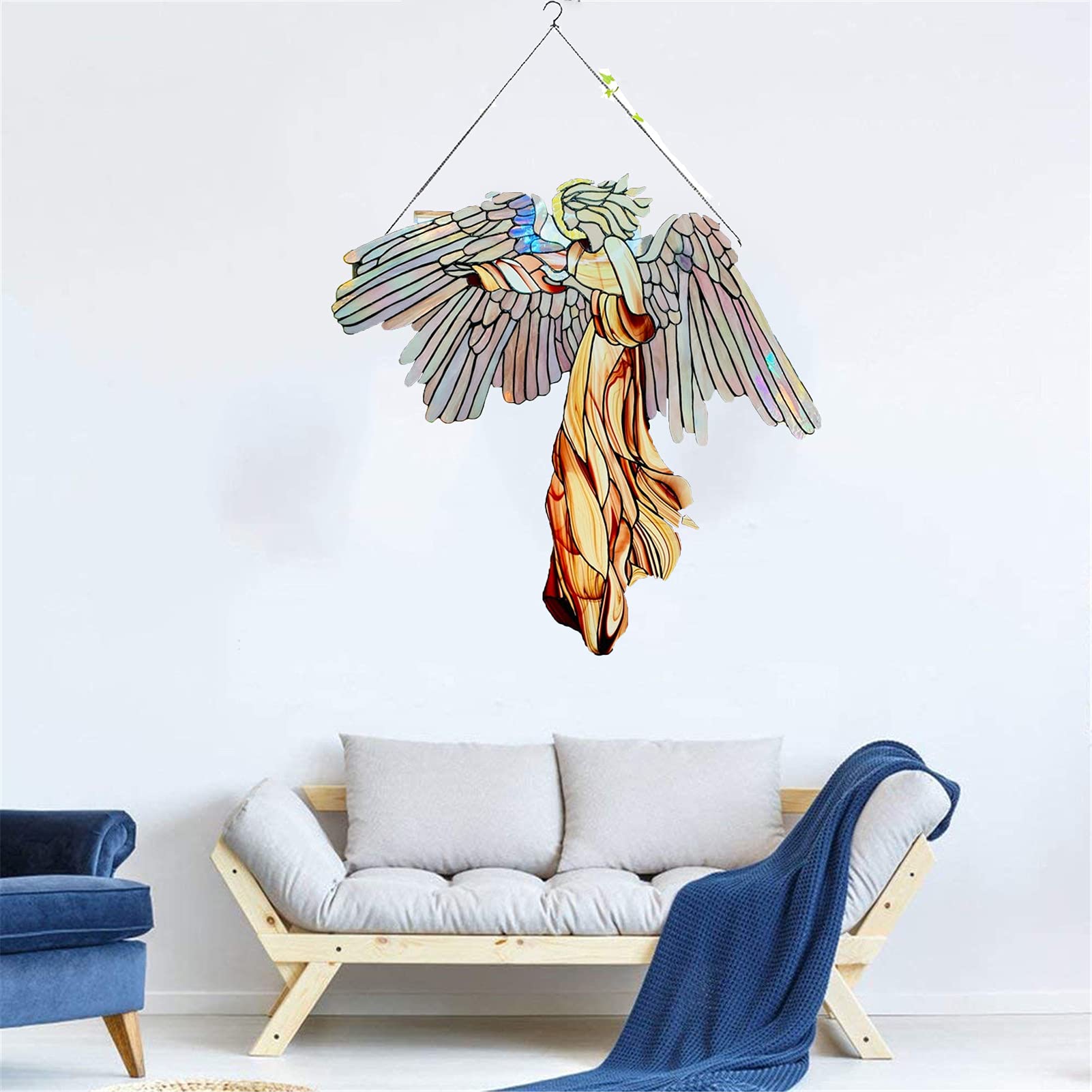 Acrylic Angel Wings Art Pendant For Home Decoratioon