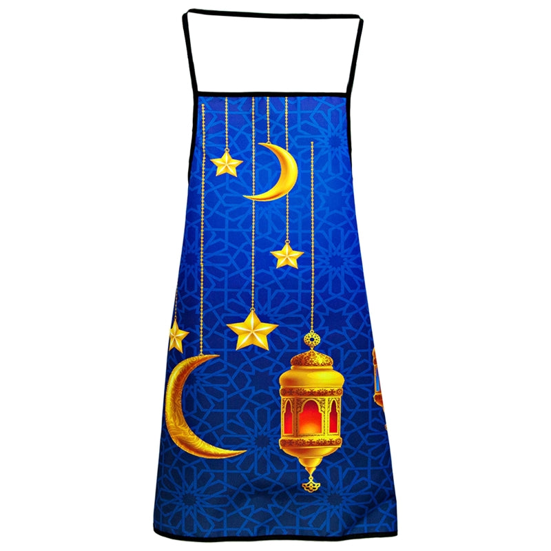 Eid Ramadan Pattern Apron Waterproof Oil Proof Polyester Digital Printed