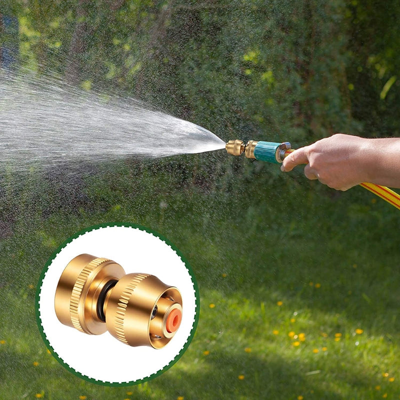 2pcs Solid Brass 3/4 Inch Garden Hose Jet Nozzle Adjustable Watering Sprayer