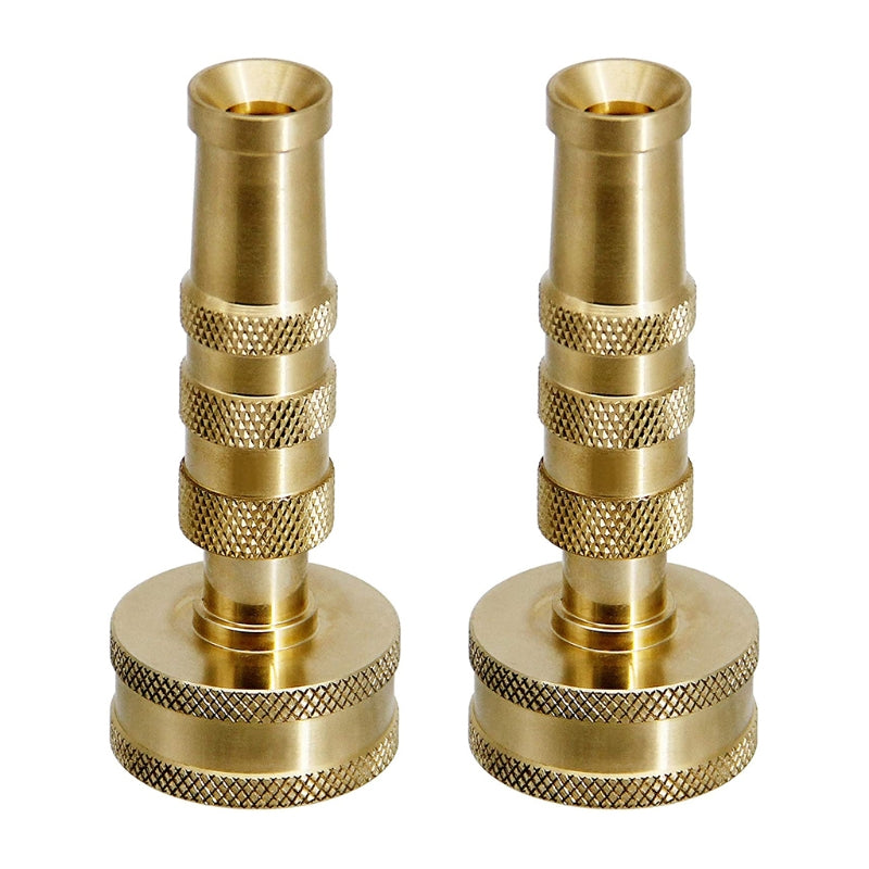 Brass Hose Nozzle Twist Hose Nozzle 2 Pack For Watering Cleaning Car Tools