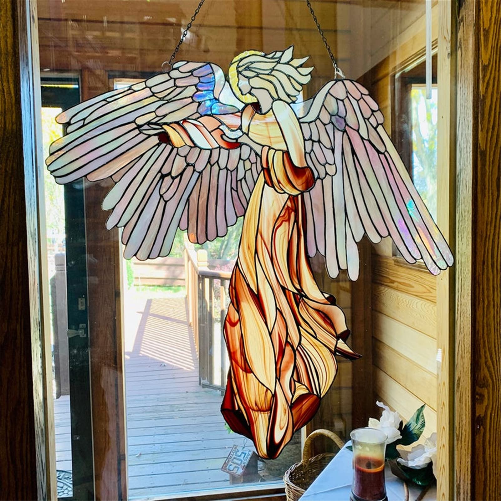 Acrylic Angel Wings Art Pendant For Home Decoratioon