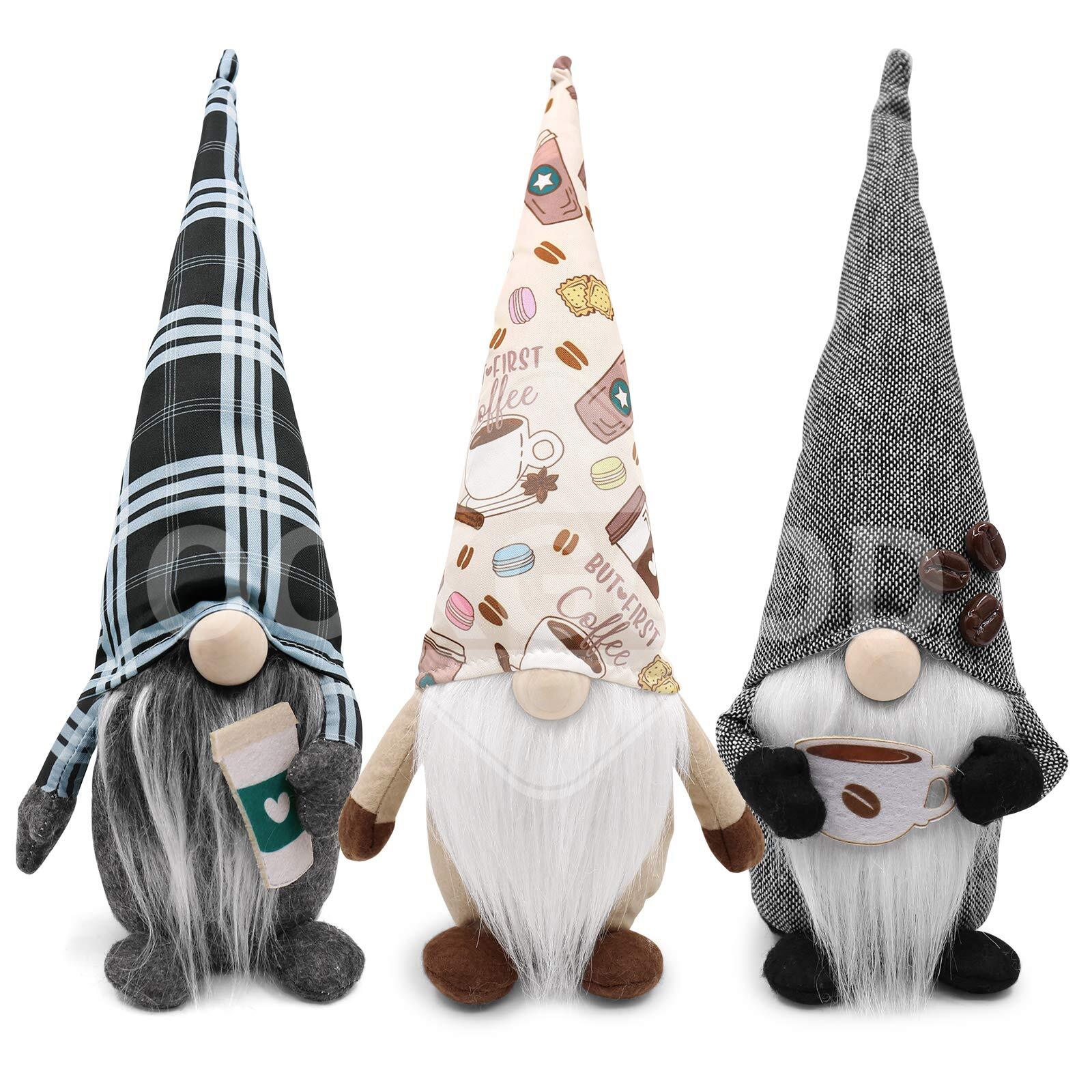 Lovely Plush Coffee Gnome Doll For Novelty Gift And Decoration