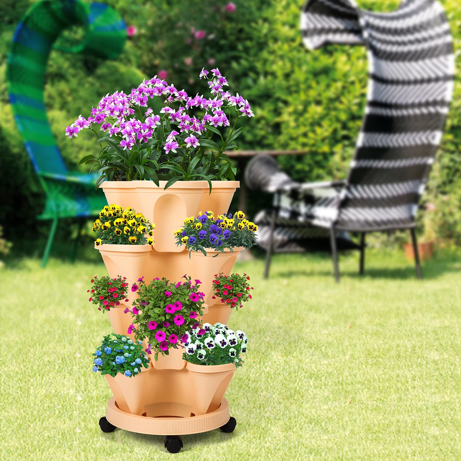 Vertical Gardening Starkable Planter For Garden Decoration