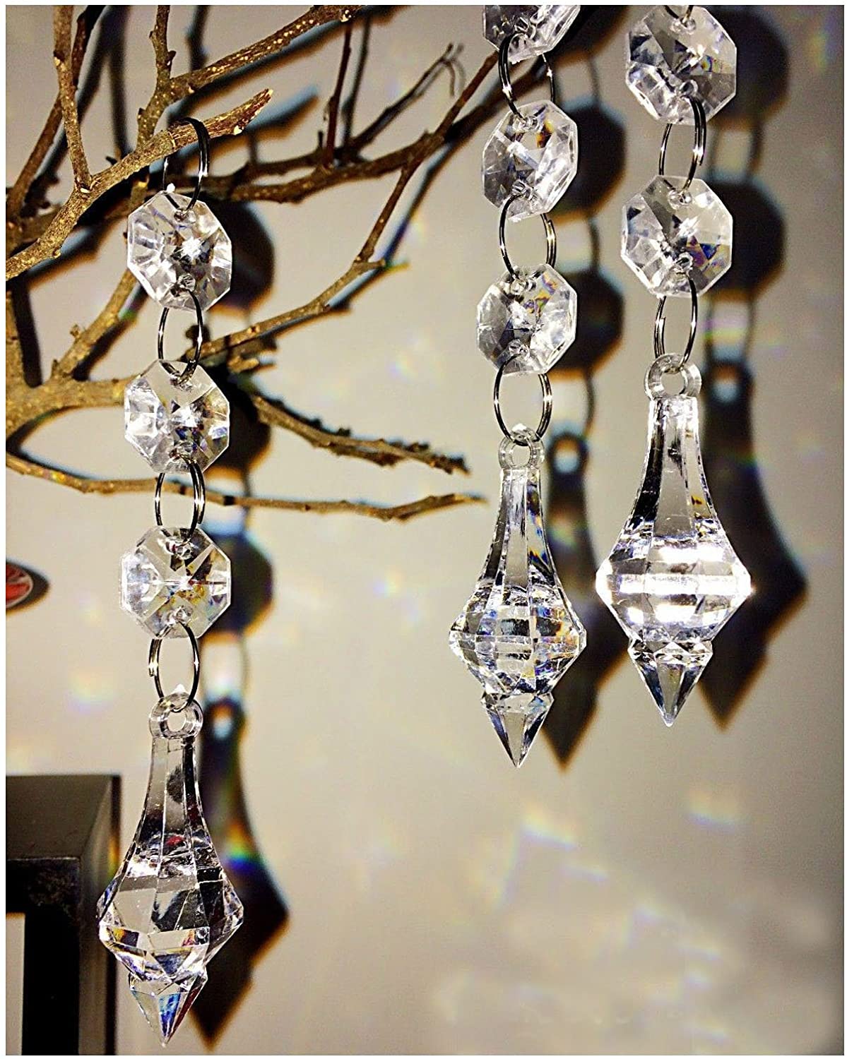 Christmas Acrylic Crystal Ball Drops For Tree And Home Decorations