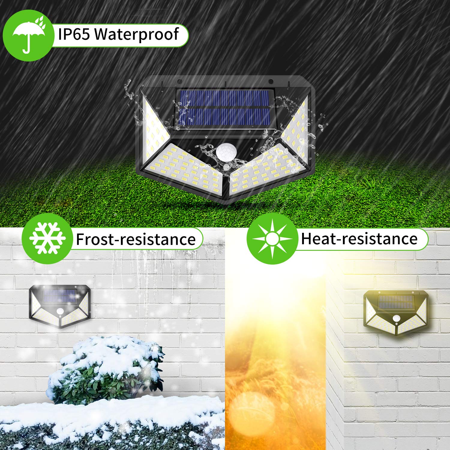 Waterproof Outdoor Solar Motion Sensor Wall Light