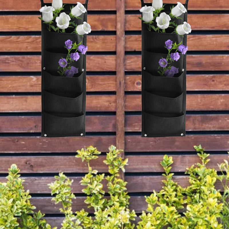Vertical Hanging Garden Planter With 6 Pockets Waterproof Flower Pot