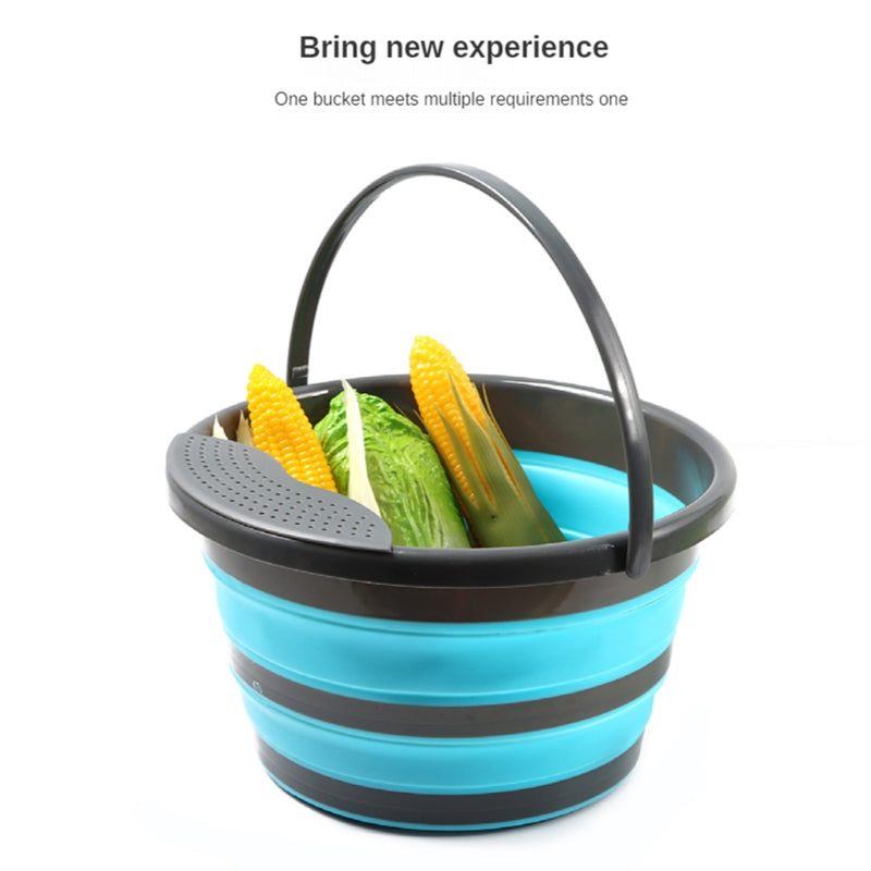 Practical Foldable Silicone Bucket Outdoor Camping Cleaning Fishing Portable