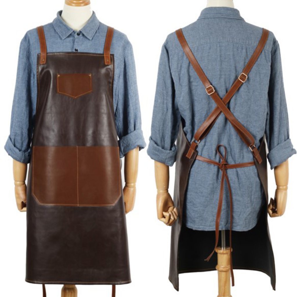 Procook Apron Leather PU Cook Apron Barista Bartender Chef Hairdressing Apron