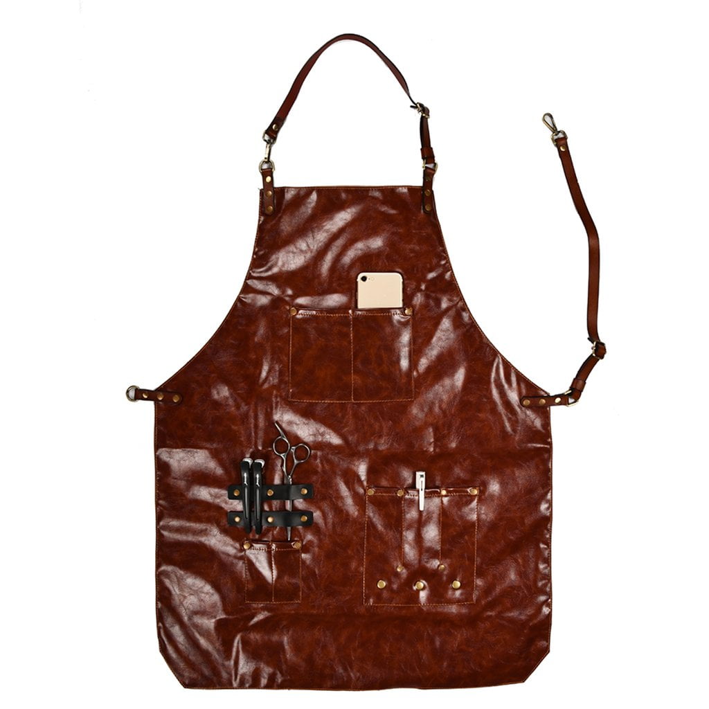 Procook Apron Leather PU Cook Apron Barista Bartender Chef Hairdressing Apron