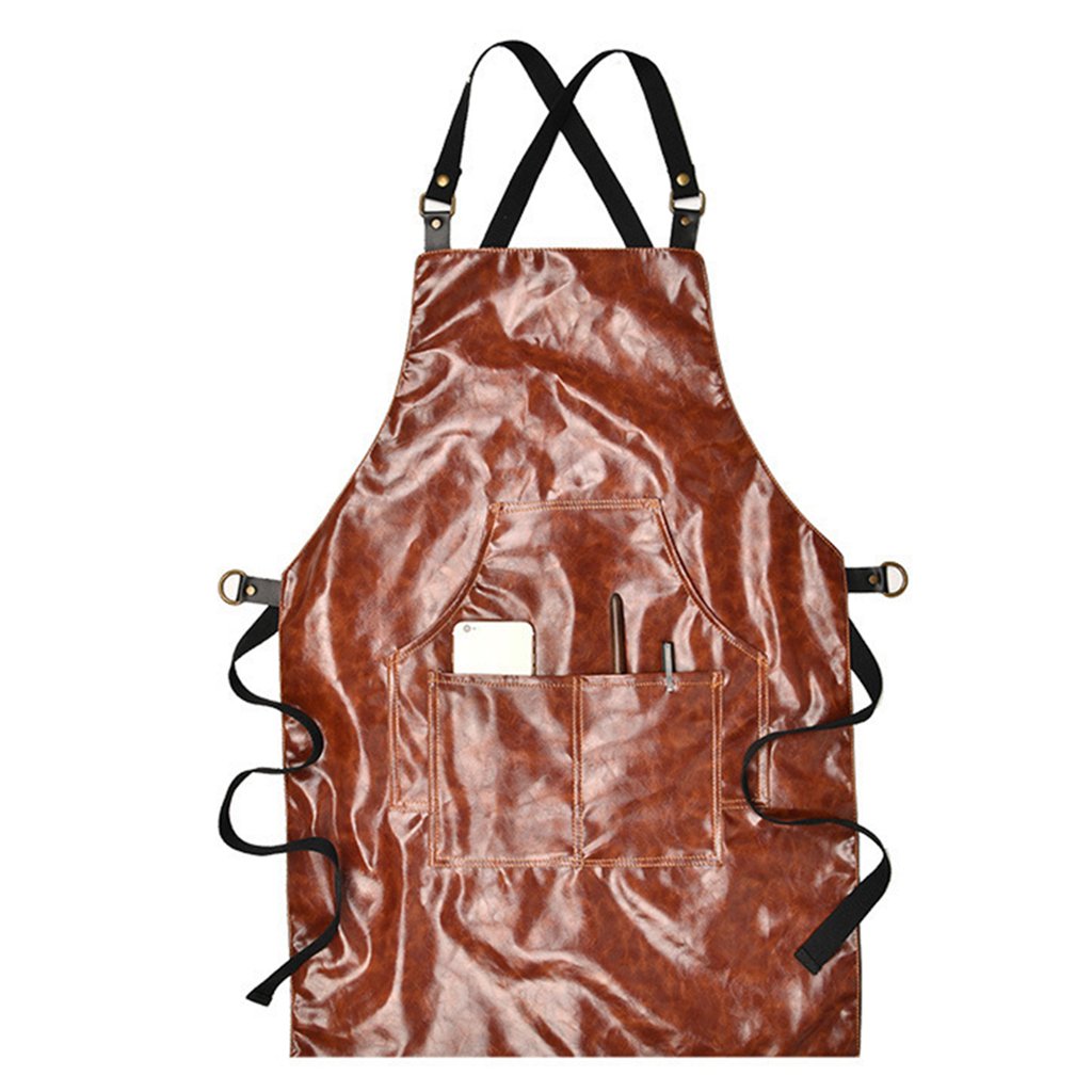 Procook Apron Leather PU Cook Apron Barista Bartender Chef Hairdressing Apron