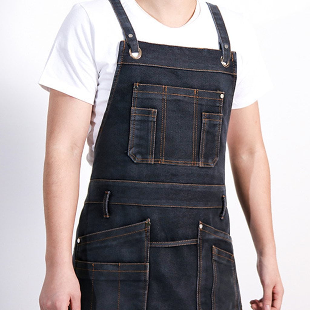 Bleach-Proof And Machine Washable Denim Apron For Various Occasions