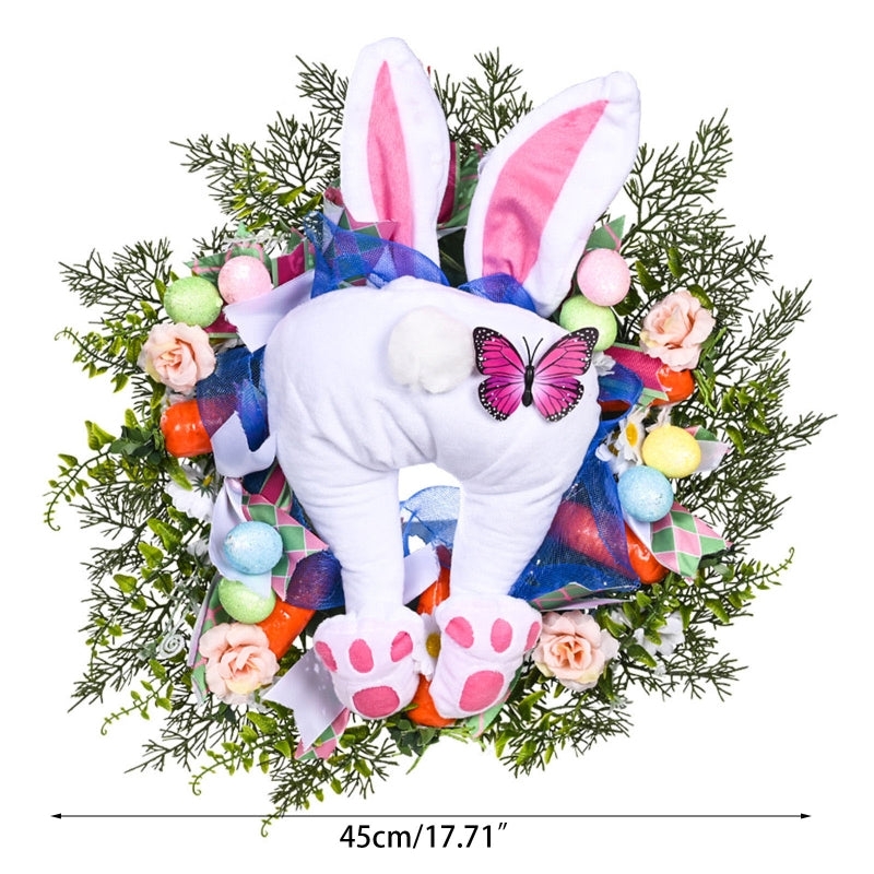 Easter Rabbit Wreath Door Hanging Decor