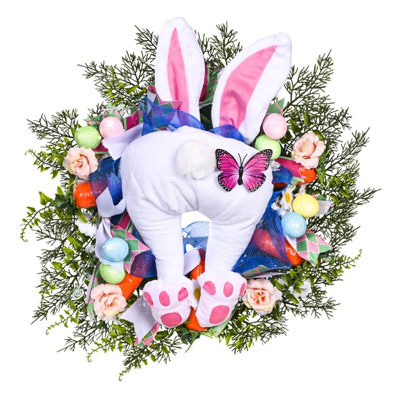 Easter Rabbit Wreath Door Hanging Decor