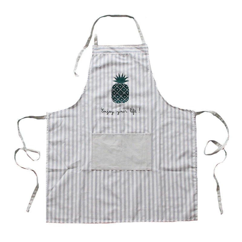 Pineapple Cotton Cloth Adjustable Apron With Pocket