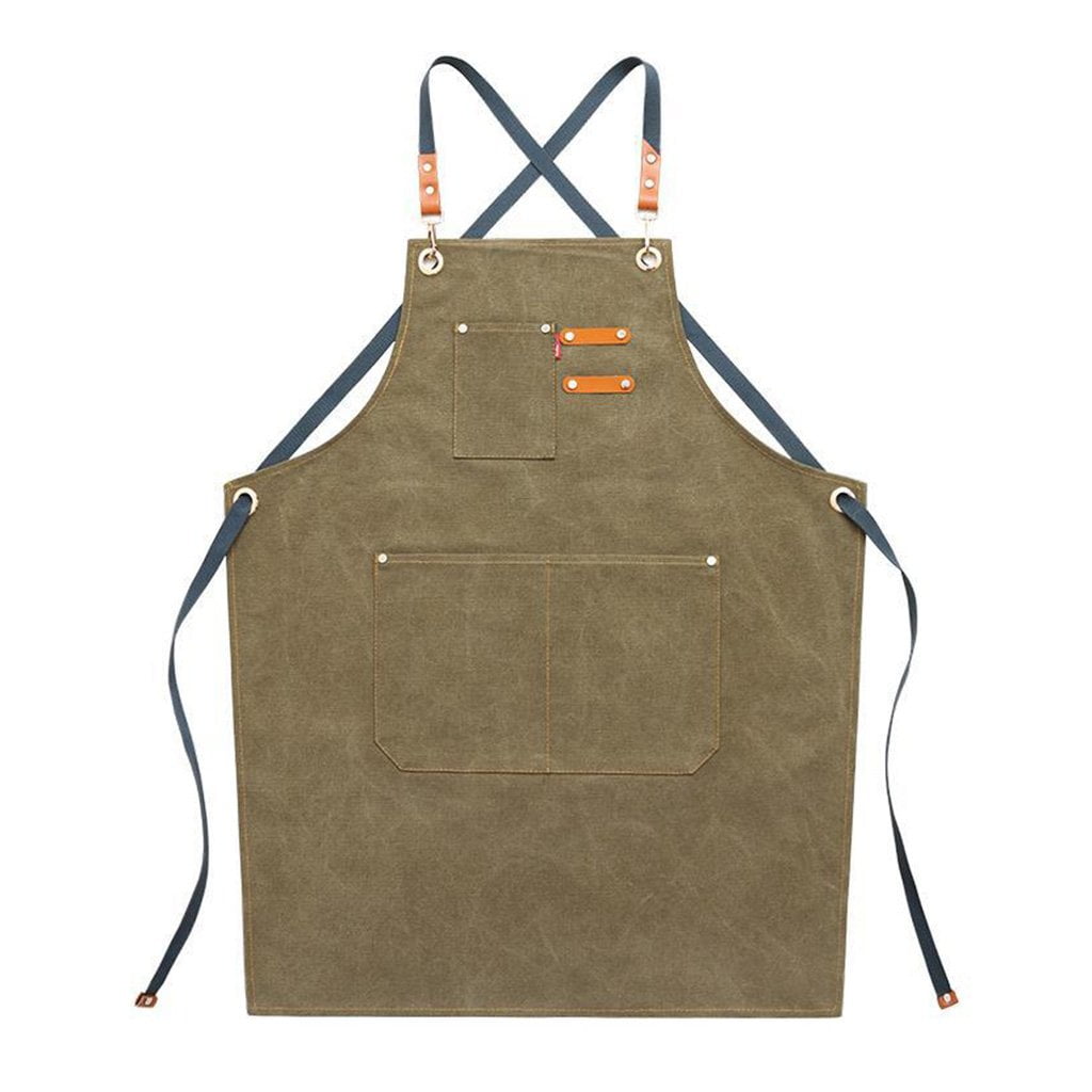 Denim Canvas Apron with Adjustable Strap And Pockets for Women and Men