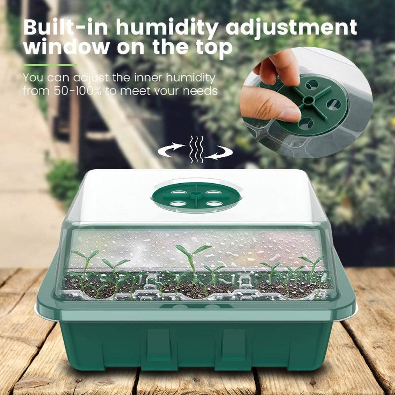 5 Pack Seed Starter Tray Humidity Adjustable