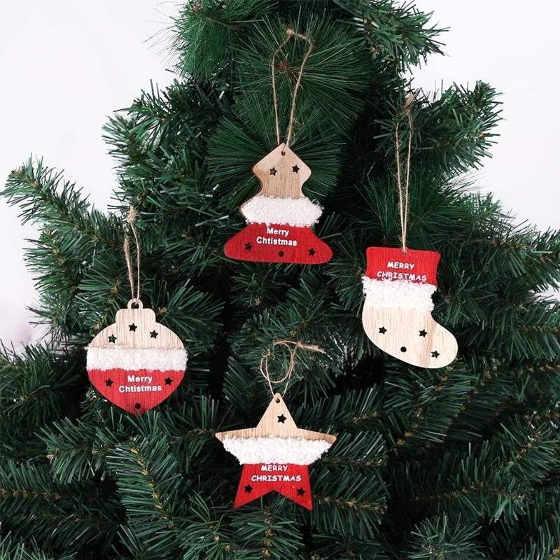 4 Pack Christmas Painted Ornaments For Xmas Tree