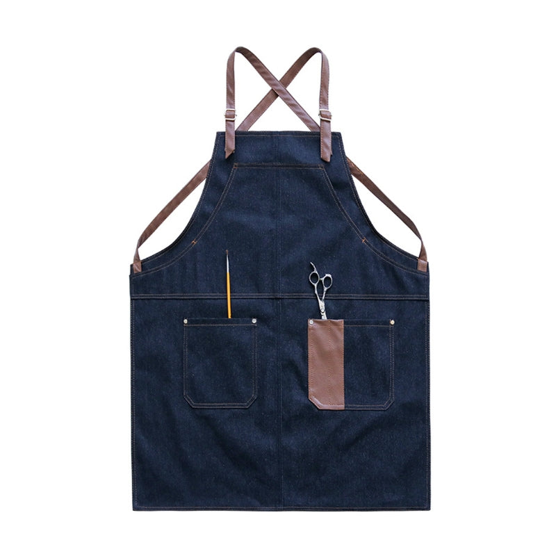 Cross Back Adjustable Straps And Large Pockets Aprons For Chef