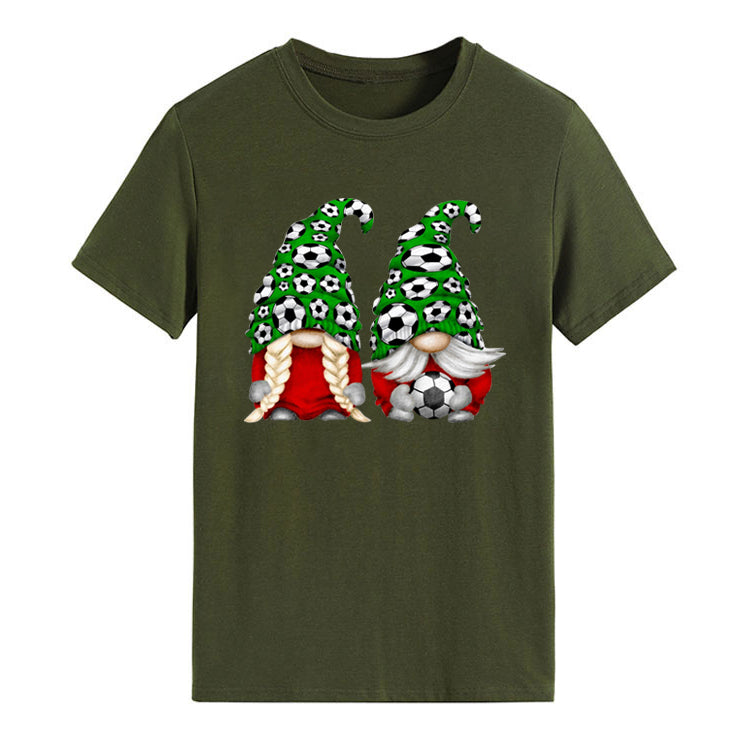 Soccer Gnome Couple - Spring Summer Unisex T-shirt