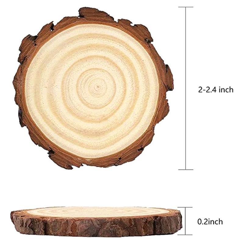 Christmas Ornaments DIY Crafts Natural Wood Slices 10 Pcs For Arts Wood Slices