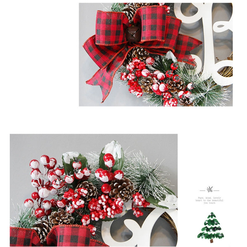 Artificial Christmas Wreath Door Wall Hanging For Winter Christmas Decoration