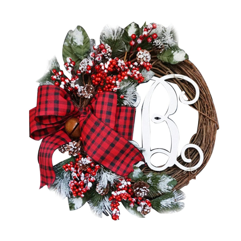 Artificial Christmas Wreath Door Wall Hanging For Winter Christmas Decoration
