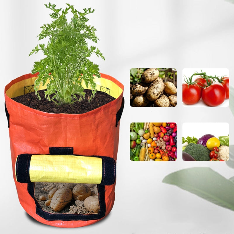 Potato Grow Bags With Flap And Handle PE Breathable Planter Pots
