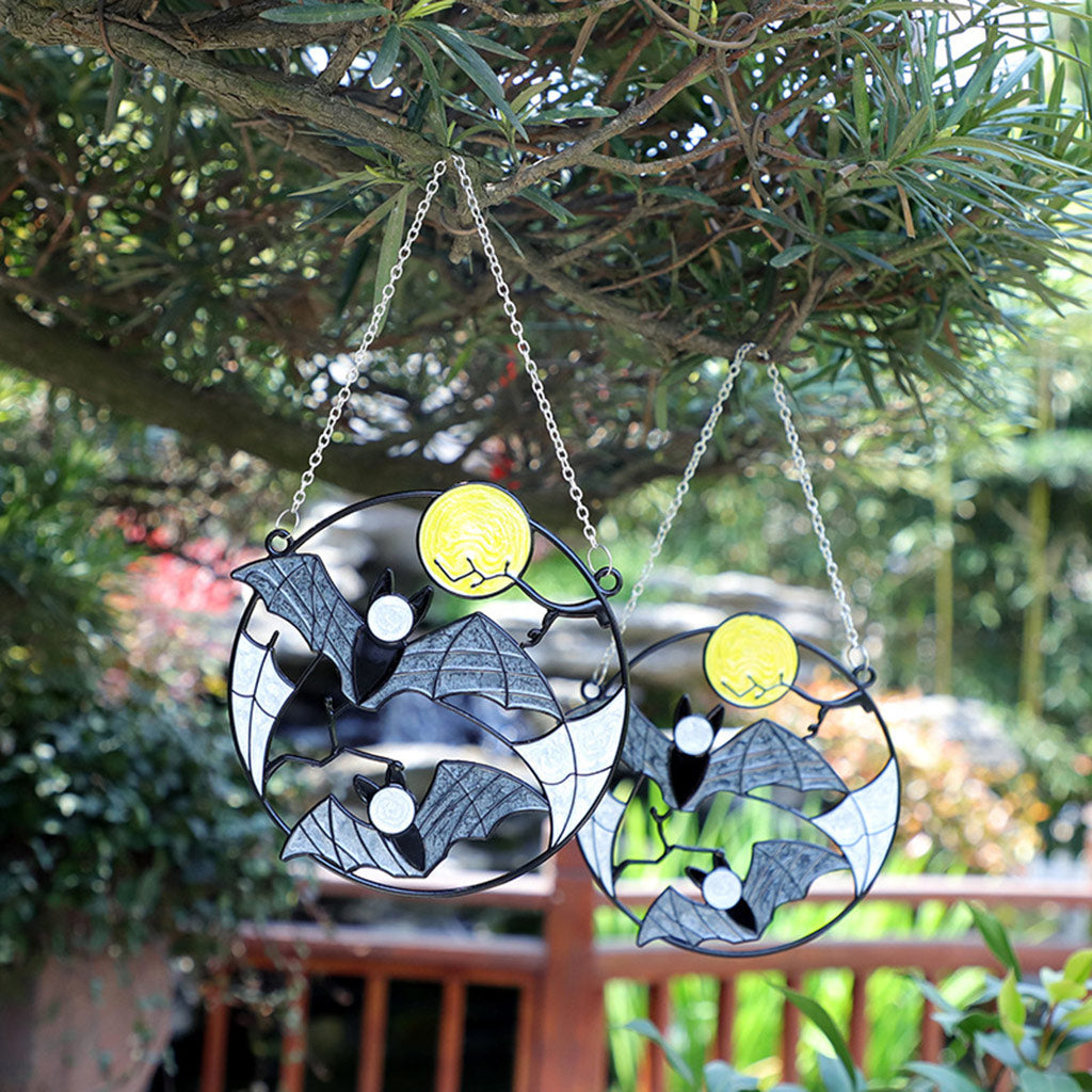 Alloy Bat And Sunflower Hanging For Halloween Decoration