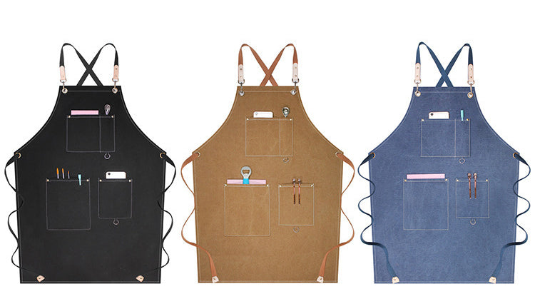 Thick Canvas Waterproof Aprons For Women Man