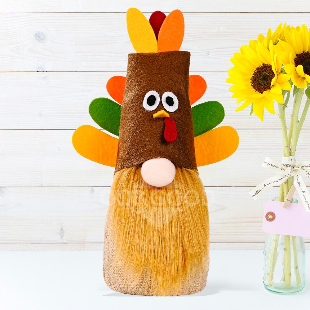 Plush Turkey Gnome For Thanksgiving Day Gift And Decoration