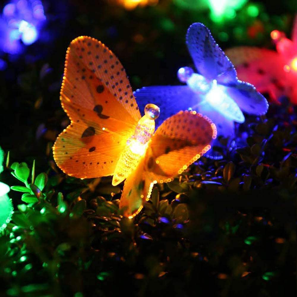 Solar Butterfly String Lights For Home And Garden Decoration