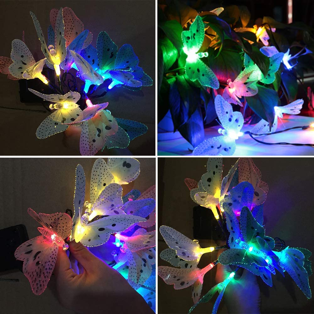 Solar Butterfly String Lights For Home And Garden Decoration