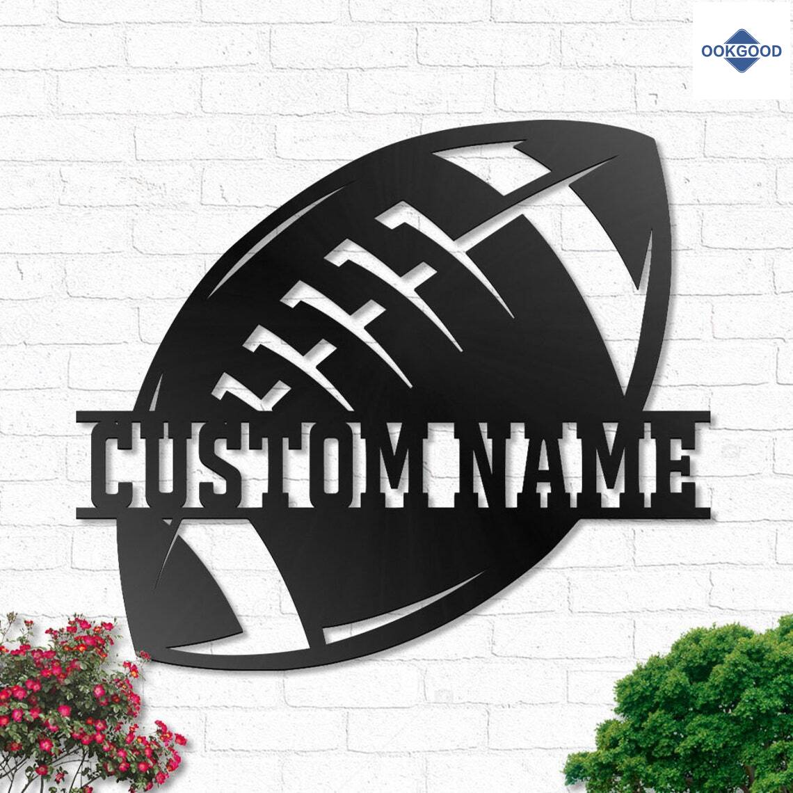 Personalized Custom Football Metal Wall Art
