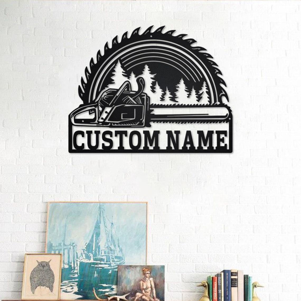 Personalized Custom Chainsaw Metal Art Sign