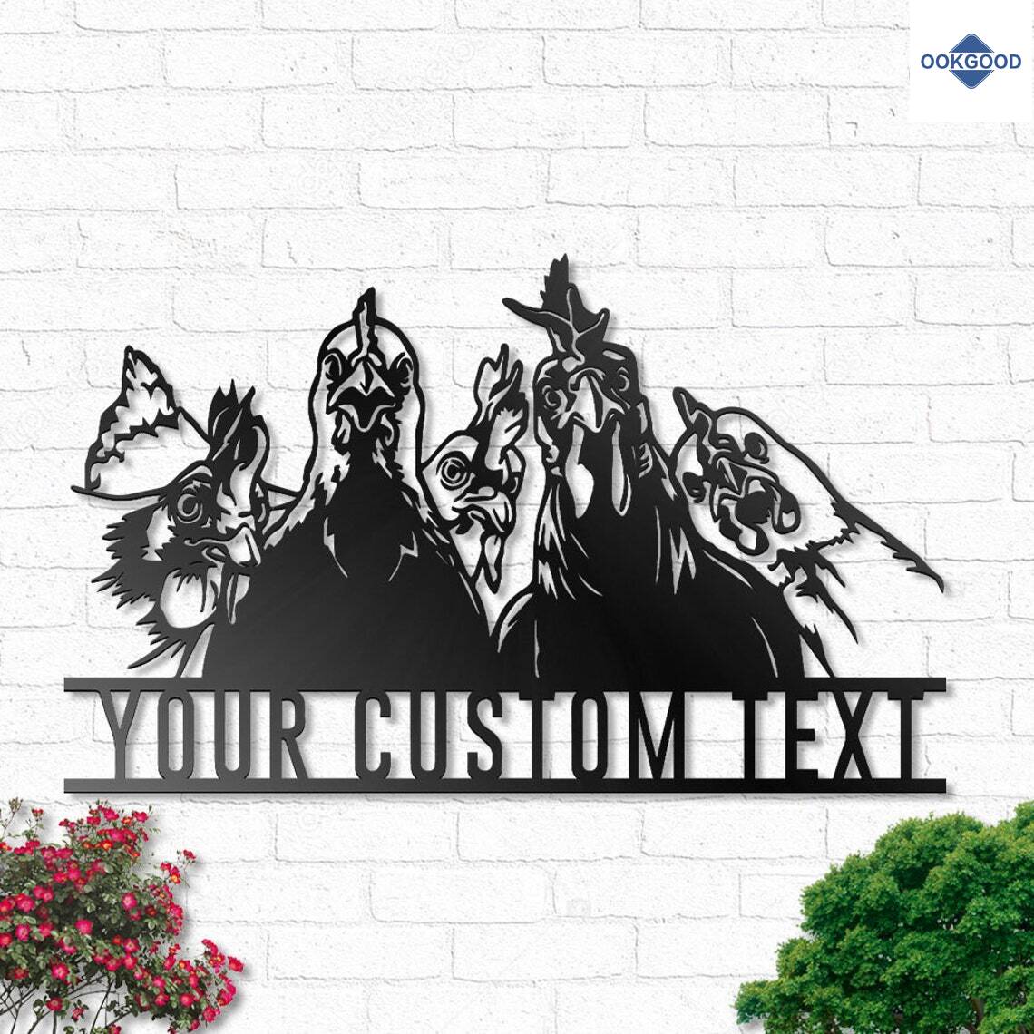 Personalized Custom Chicken Metal Art Sign