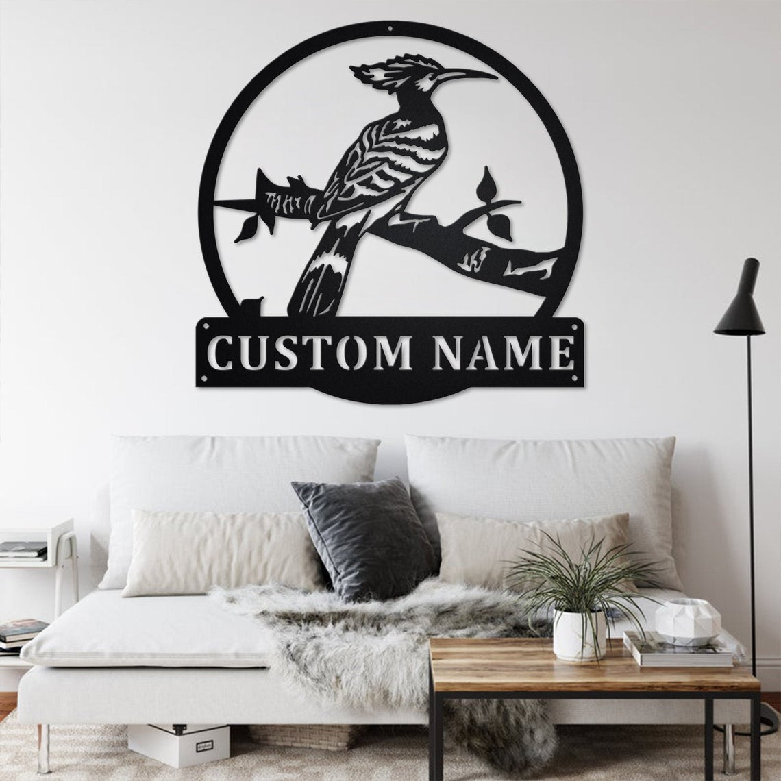 Personalized Custom Hoopoe Bird Metal Wall Art