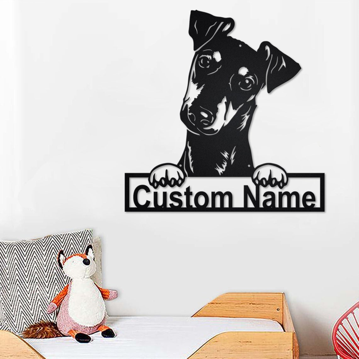 Personalized Custom Manchester Terrier Metal Sign