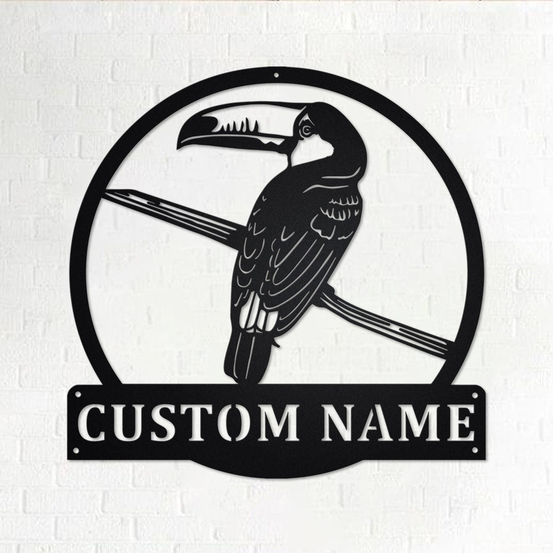Personalized Custom Toucan Bird Metal Wall Art