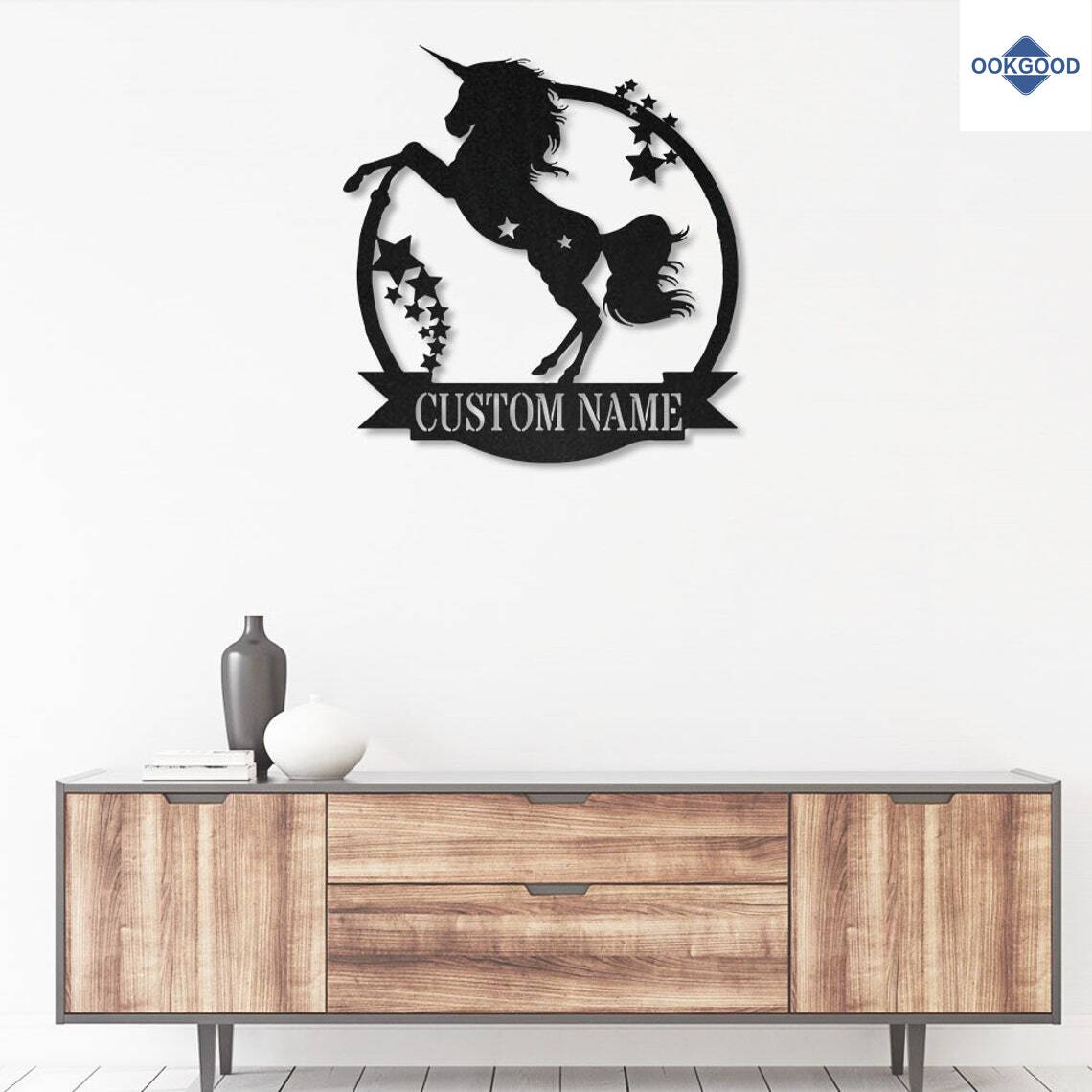 Personalized Custom Magical Unicorn Metal Art Sign